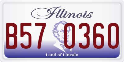 IL license plate B570360