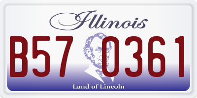 IL license plate B570361