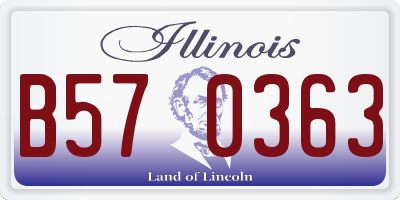 IL license plate B570363