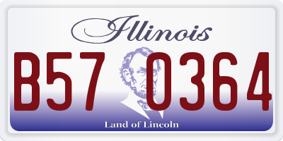 IL license plate B570364