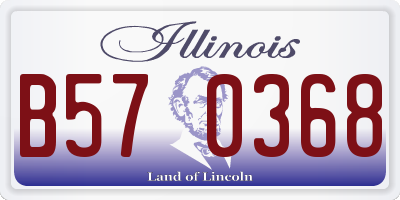 IL license plate B570368
