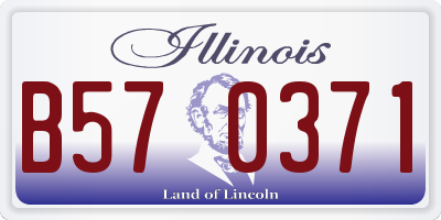 IL license plate B570371