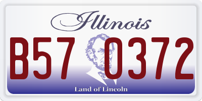 IL license plate B570372