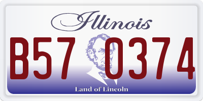 IL license plate B570374