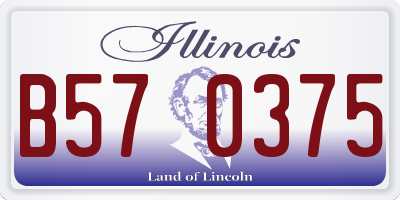 IL license plate B570375