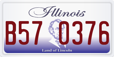 IL license plate B570376