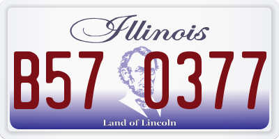IL license plate B570377