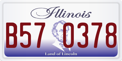 IL license plate B570378