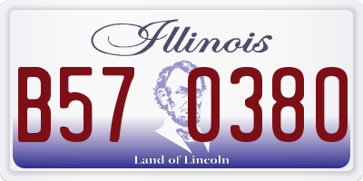 IL license plate B570380
