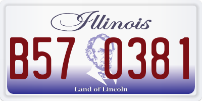IL license plate B570381