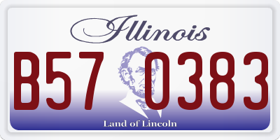 IL license plate B570383