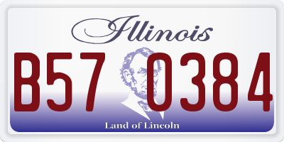 IL license plate B570384