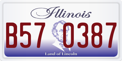 IL license plate B570387