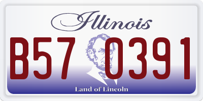 IL license plate B570391