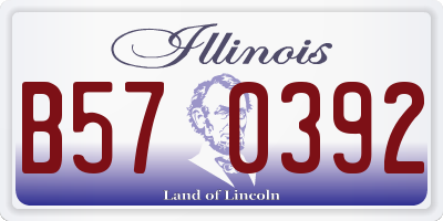 IL license plate B570392