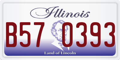 IL license plate B570393