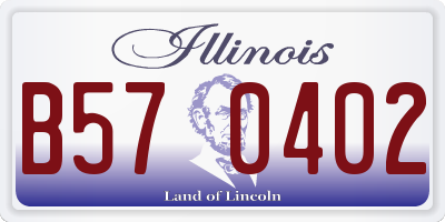 IL license plate B570402