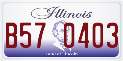 IL license plate B570403