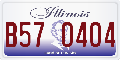 IL license plate B570404