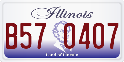 IL license plate B570407