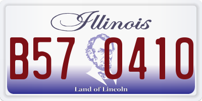 IL license plate B570410