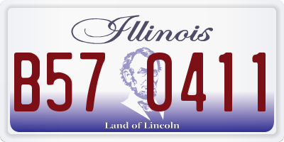 IL license plate B570411