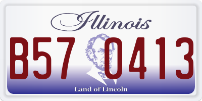 IL license plate B570413