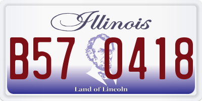 IL license plate B570418