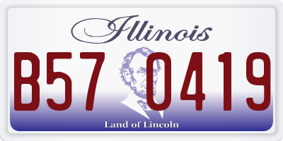 IL license plate B570419