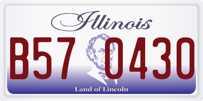 IL license plate B570430