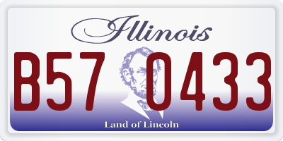 IL license plate B570433