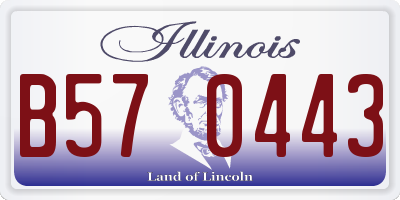 IL license plate B570443