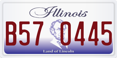 IL license plate B570445