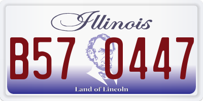 IL license plate B570447