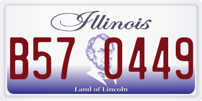 IL license plate B570449