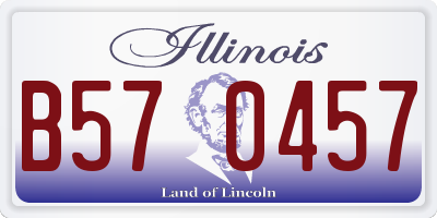 IL license plate B570457