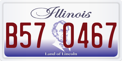 IL license plate B570467