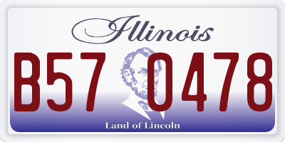IL license plate B570478