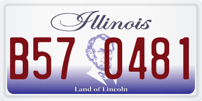 IL license plate B570481