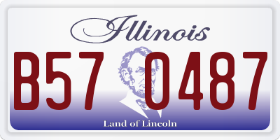 IL license plate B570487