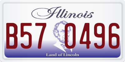IL license plate B570496