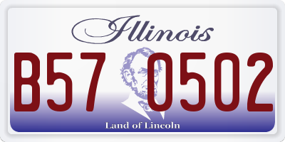 IL license plate B570502