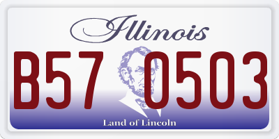 IL license plate B570503