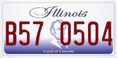 IL license plate B570504