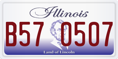 IL license plate B570507