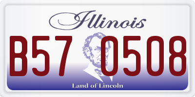 IL license plate B570508