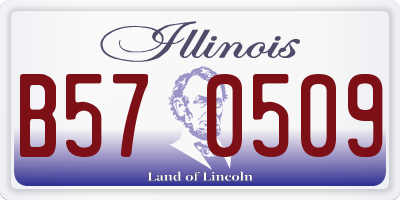 IL license plate B570509