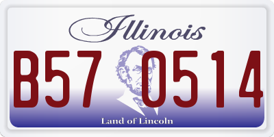 IL license plate B570514