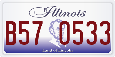 IL license plate B570533