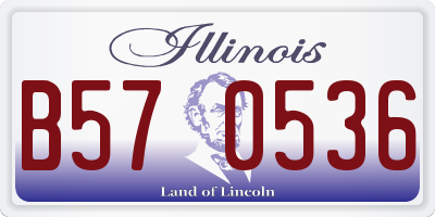 IL license plate B570536